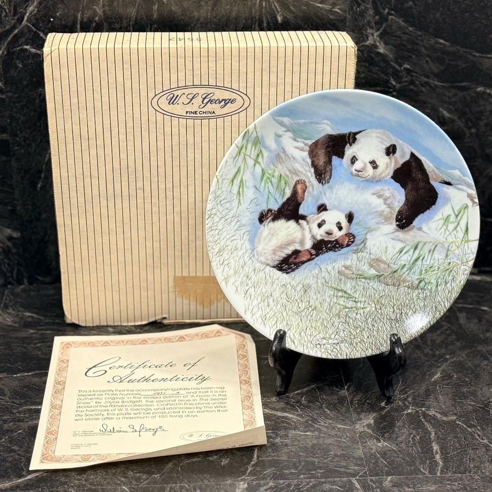 W.L. George “A Frolic in the Snow” by Joyce Bridgett Collector Plate